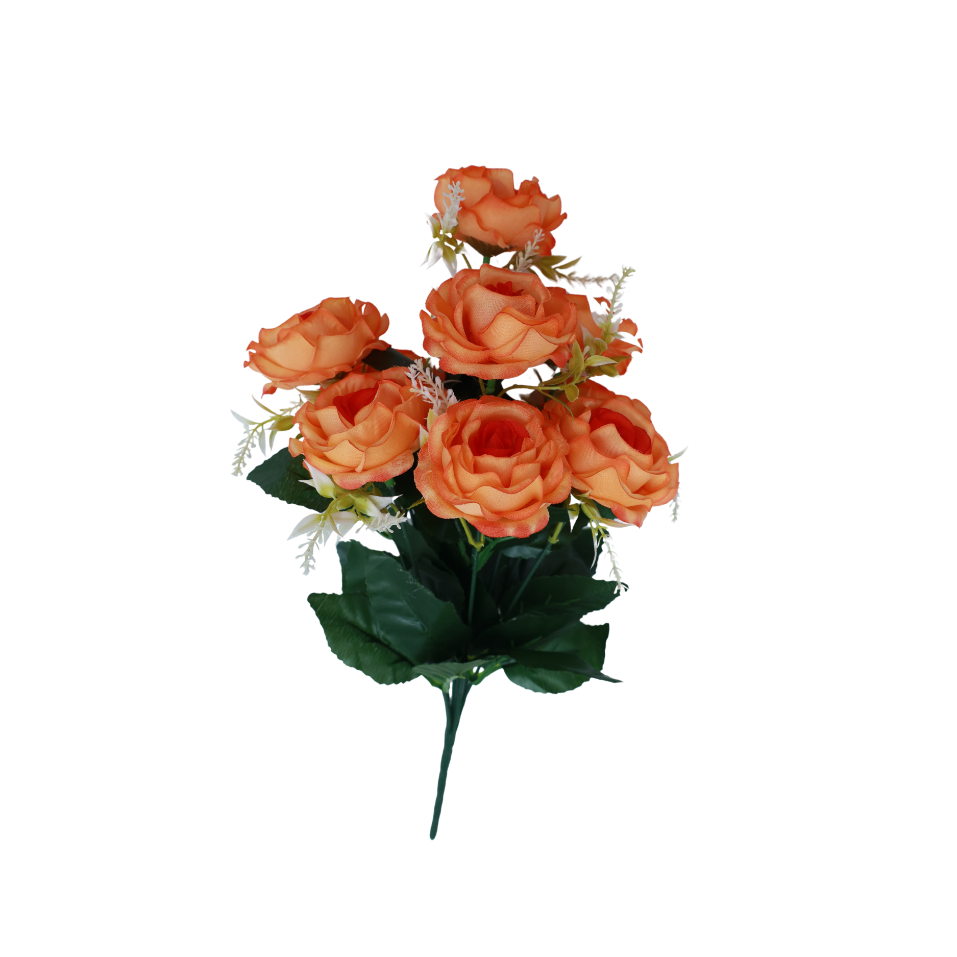 Artificial Rose Bunches | Realistic Faux Silk Rose Flowers with Green Leaves | Decorative Flower Bunch for Home, Office, Wedding & Vase Décor — view 4